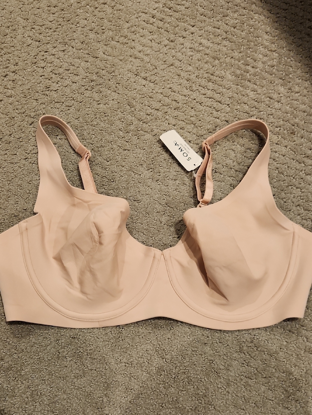 NEW* Soma $62 Blush Contour Unlined Scoop Balconette Bra 42C